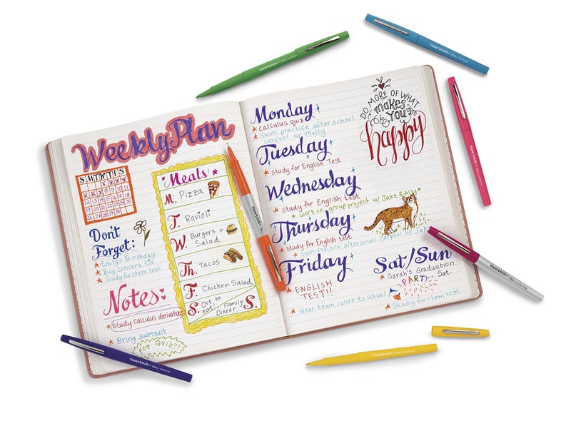 Paper Mate 62145 Flair Felt Tip Pens, Ultra Fine Point (0.4mm), Assorted Colors, 8 Count - Image 3